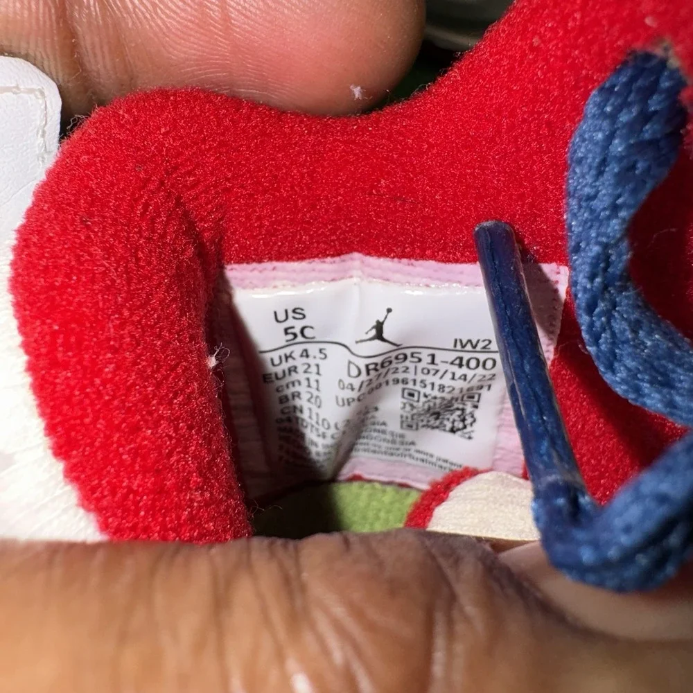 Jordan‎ 4 Retro Messy Room Blue White Red Toddler Sneakers 5C DR6951-400